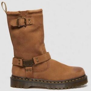 Dr. Martens Anistone Hi Tumbled Nubuck Biker Desert Brown Women’s size 7 NEW!!!